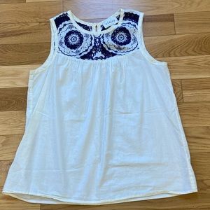 Sabine Embroidered Sleeveless Top